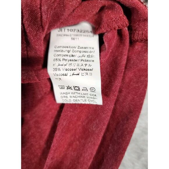 Emery Rose Shirt Womens Medium Burgundy Long Sleeve Blouse‎ - Picture 5 of 6